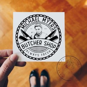 Michael Myers Circle Car Decal